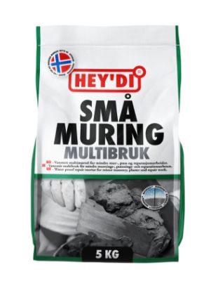 Vis detaljer for HEYDI SMÅMURING 5KG MØRTEL 10157113
