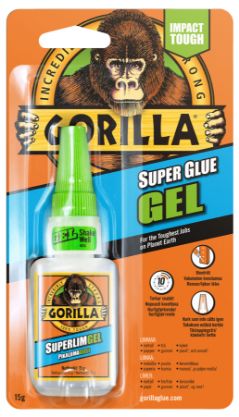 Vis detaljer for SUPERLIM GORILLA SUPERGLUE GEL 15GR 53087905