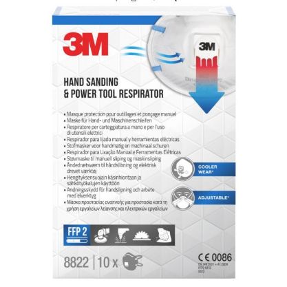Vis detaljer for STØVMASKE 8822PRO10 FINSTØV FFP2 53493856