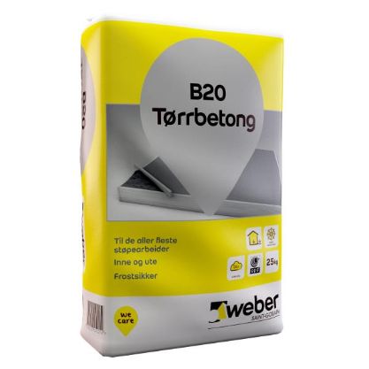 Vis detaljer for WEBER B20 TØRRBETONG 25KG S 55244174