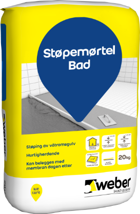 Vis detaljer for WEBER STØPEMØRTEL BAD 20KG S 55244257