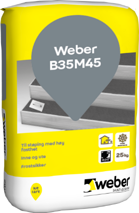 Vis detaljer for WEBER TØRRBETONG B35M45 25KG 56730096
