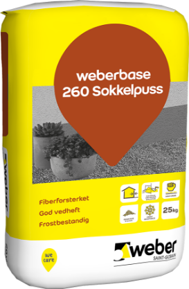 Vis detaljer for WEBER BASE 260 SOKKELPUSS 25KG 57186341